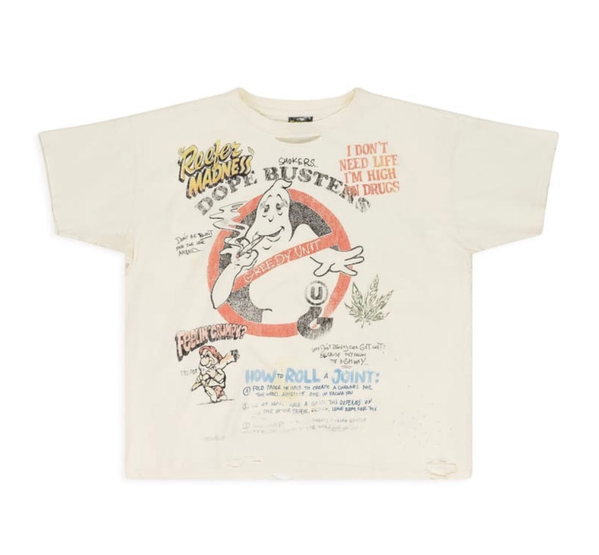 Greedy Unit Dope Busters Tee Cream