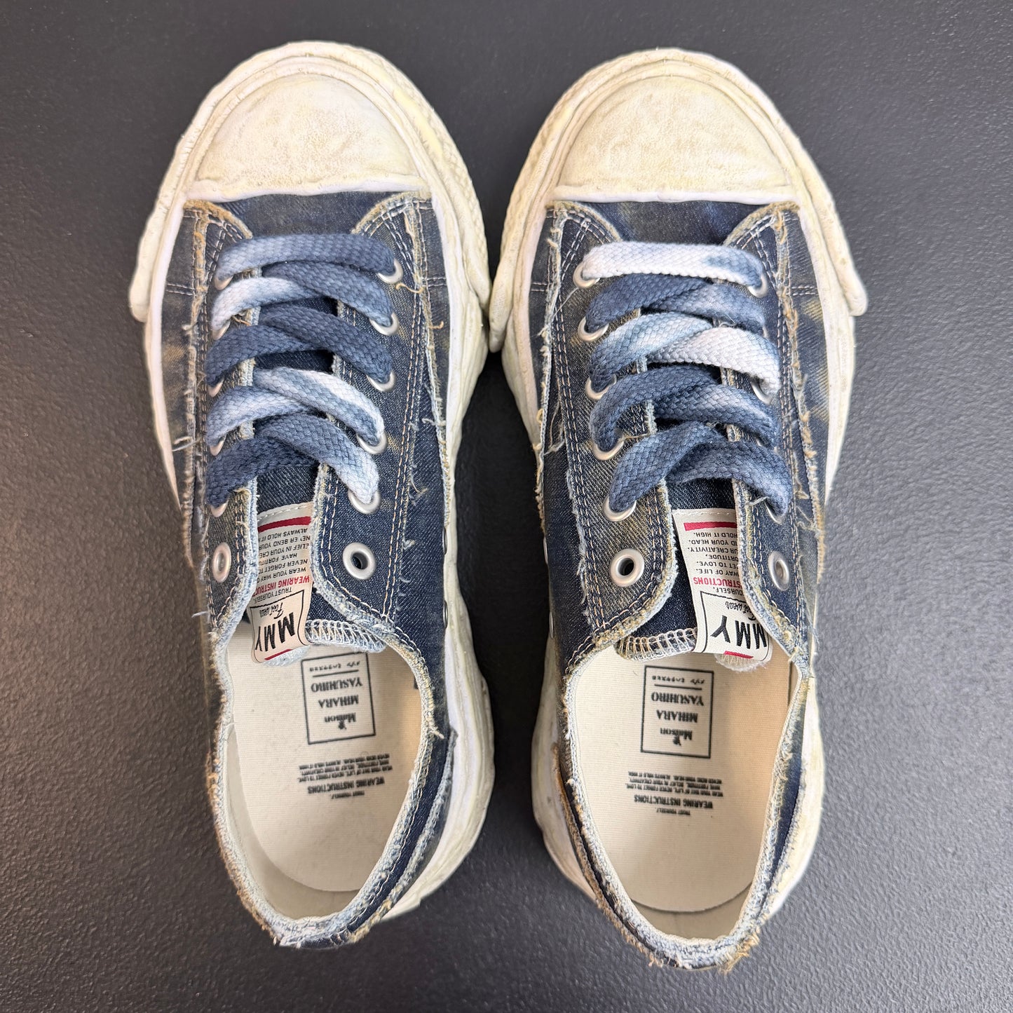 MAISON MIHARA YASUHIRO Blue Peterson 23 Washed Denim Sneaker (USED NO BOX)