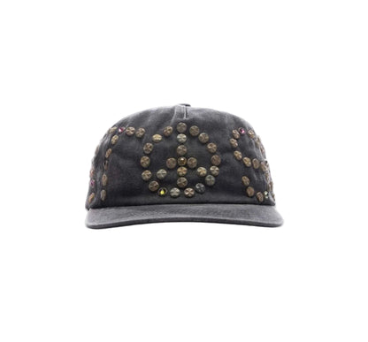 Satoshi Nakamoto studded wrap-around cap