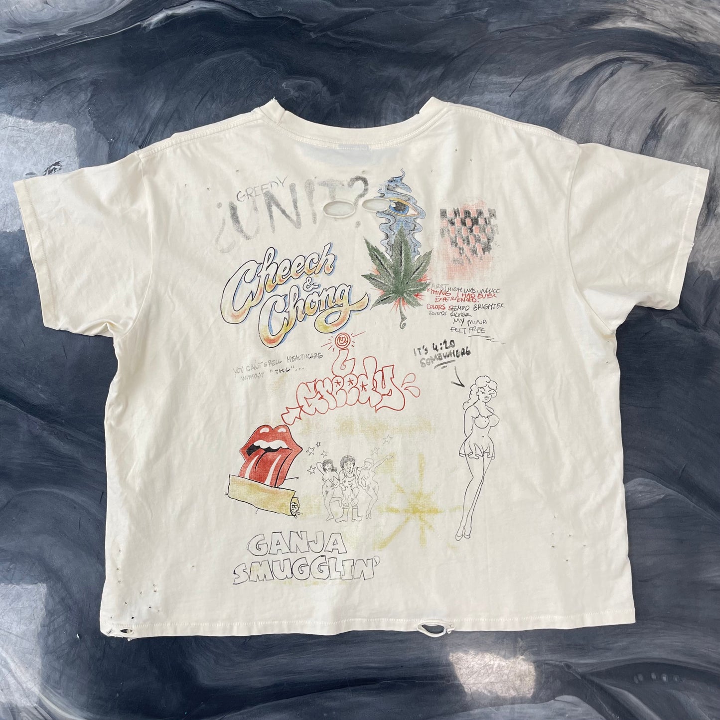 Greedy Unit Dope Busters Cream Short Sleeve Tee