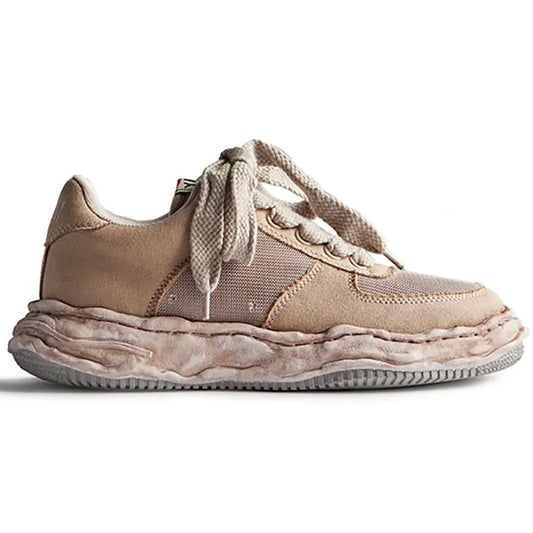 MAISON MIHARA YASUHIRO Wayne Low Dyed Mesh Sneaker (Beige)