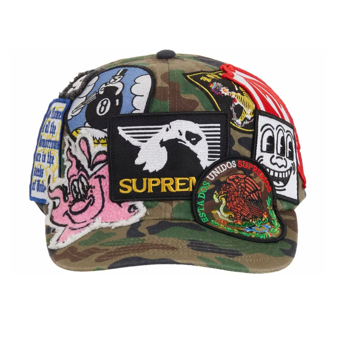 Supreme Patches 6-Panel Woodland Camo
