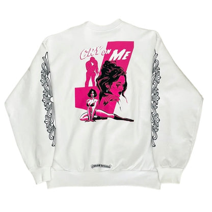 Chrome Hearts DEADLY DOLL CRY ON ME CREWNECK "WHITE"