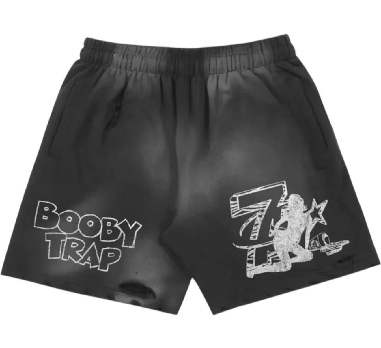 Triple Sevens x Booby Trap Trap Shorts Black