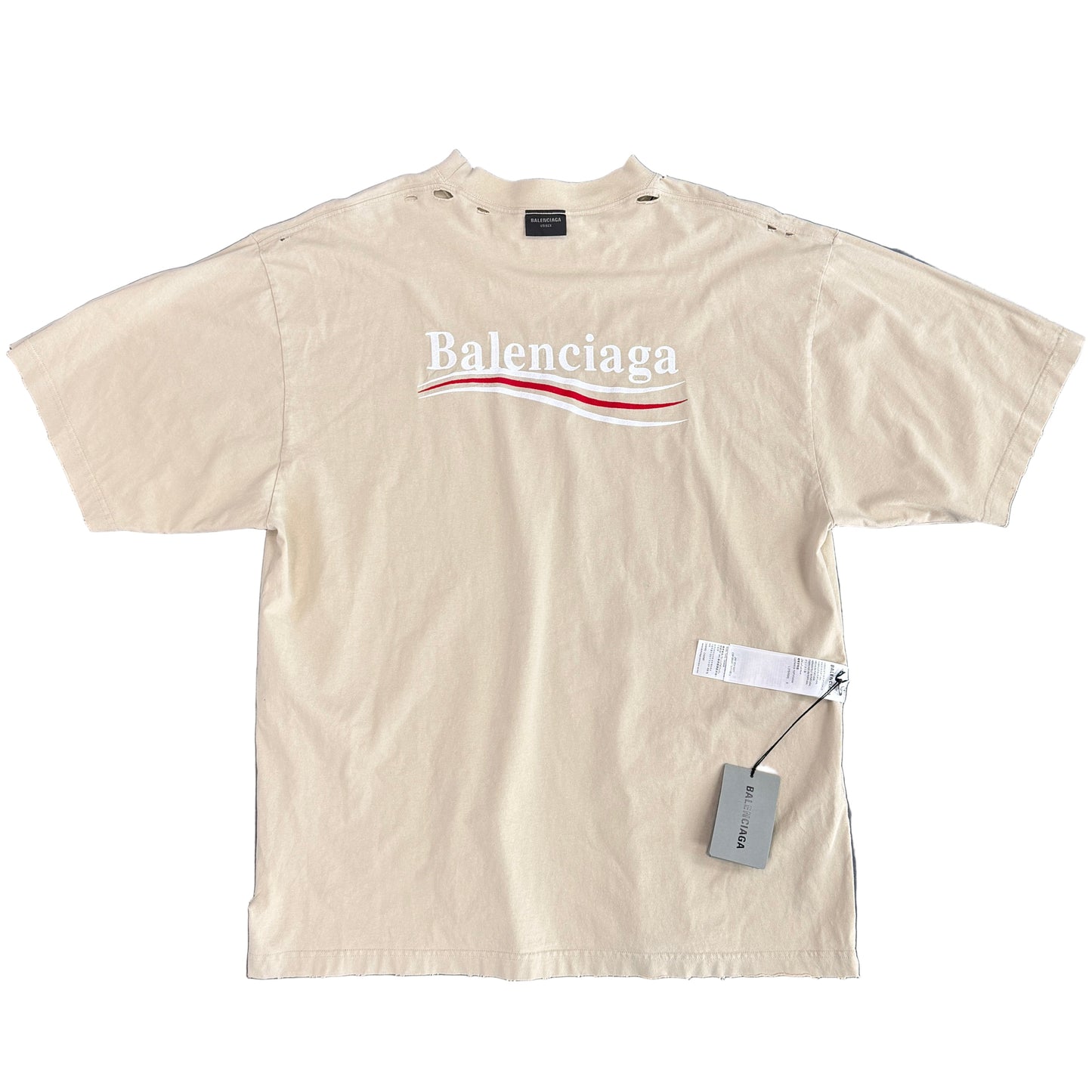Balenciaga Inside Out Campaign Tee Tan