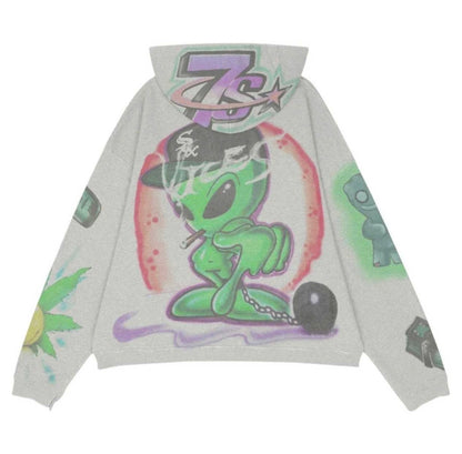 Triple Seven Vices Hoodie Grey