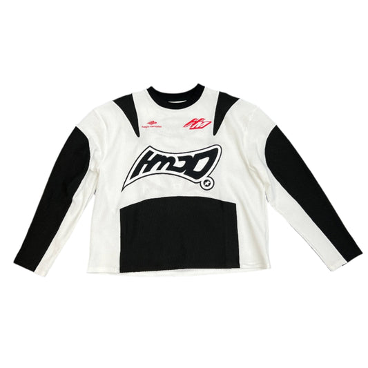 HMDD Long-sleeve Moto Jersey White/Black