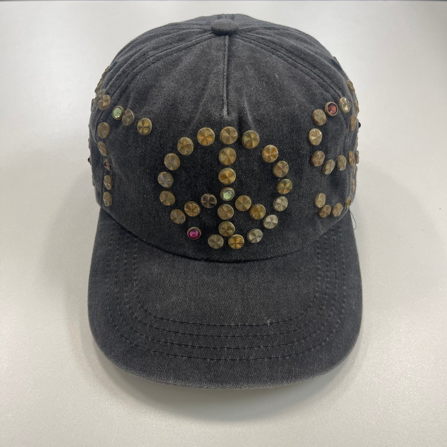 Satoshi Nakamoto studded wrap-around cap