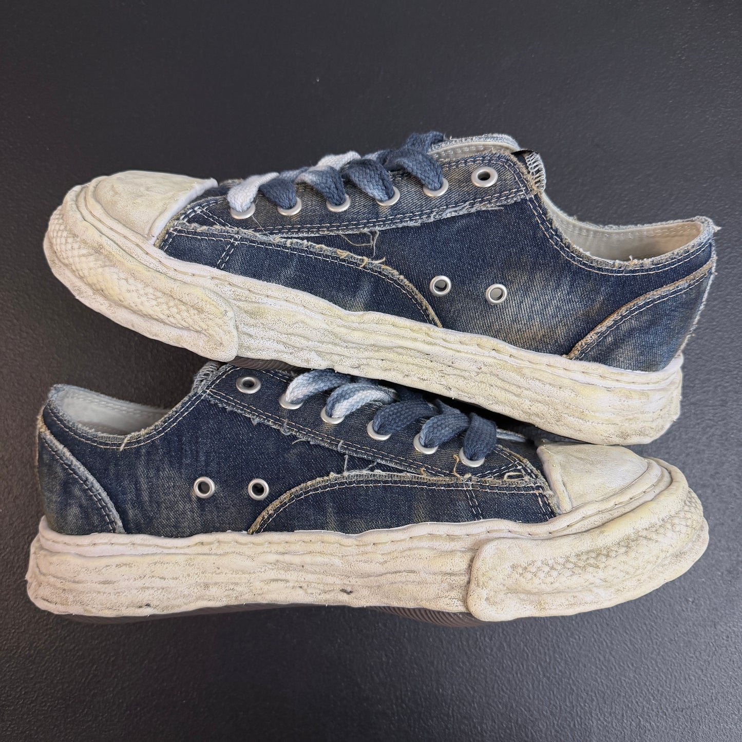 MAISON MIHARA YASUHIRO Blue Peterson 23 Washed Denim Sneaker (USED NO BOX)
