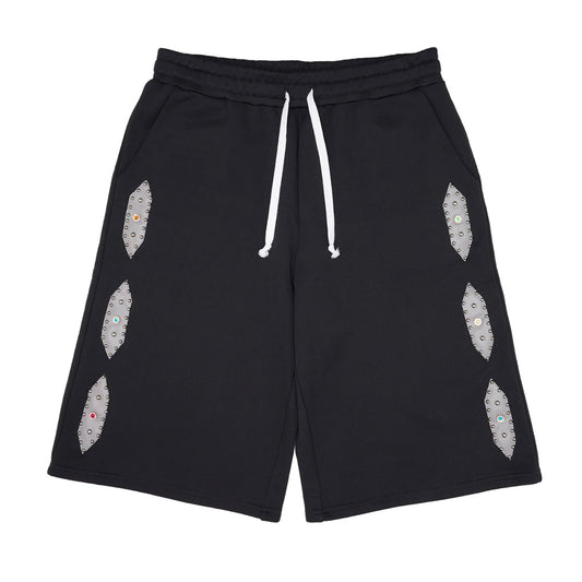 AZVA STUDDED SHORTS BLACK