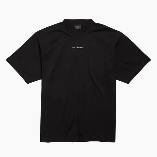 Balenciaga Embroidery Logo Tee Black