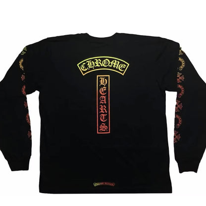 Chrome Hearts Gradient Logo L/S T-shirt Black/Yellow/Orange