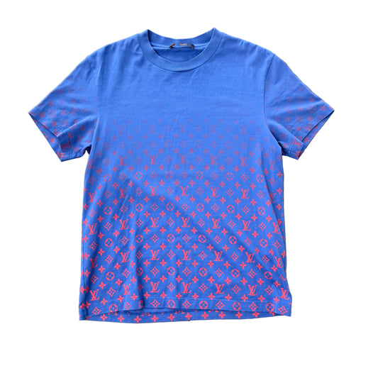 Louis Vuitton Blue/Red monogram tee