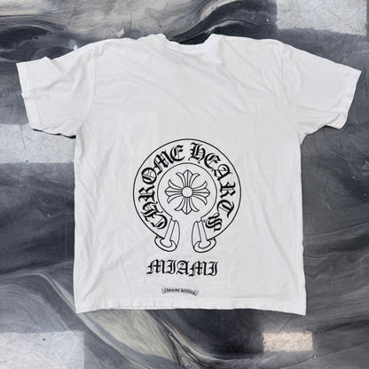 Chrome Hearts White Horseshoe Pocket Tee