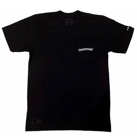 Chrome Hearts Black Scroll Pocket Tee