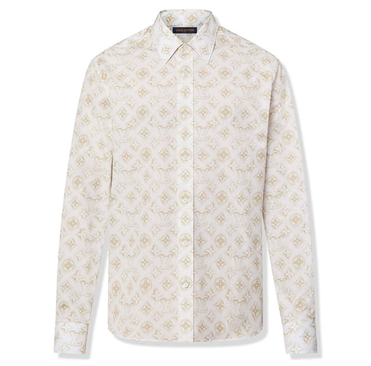 Louis Vuitton All Over Logo Button Up Longsleeve