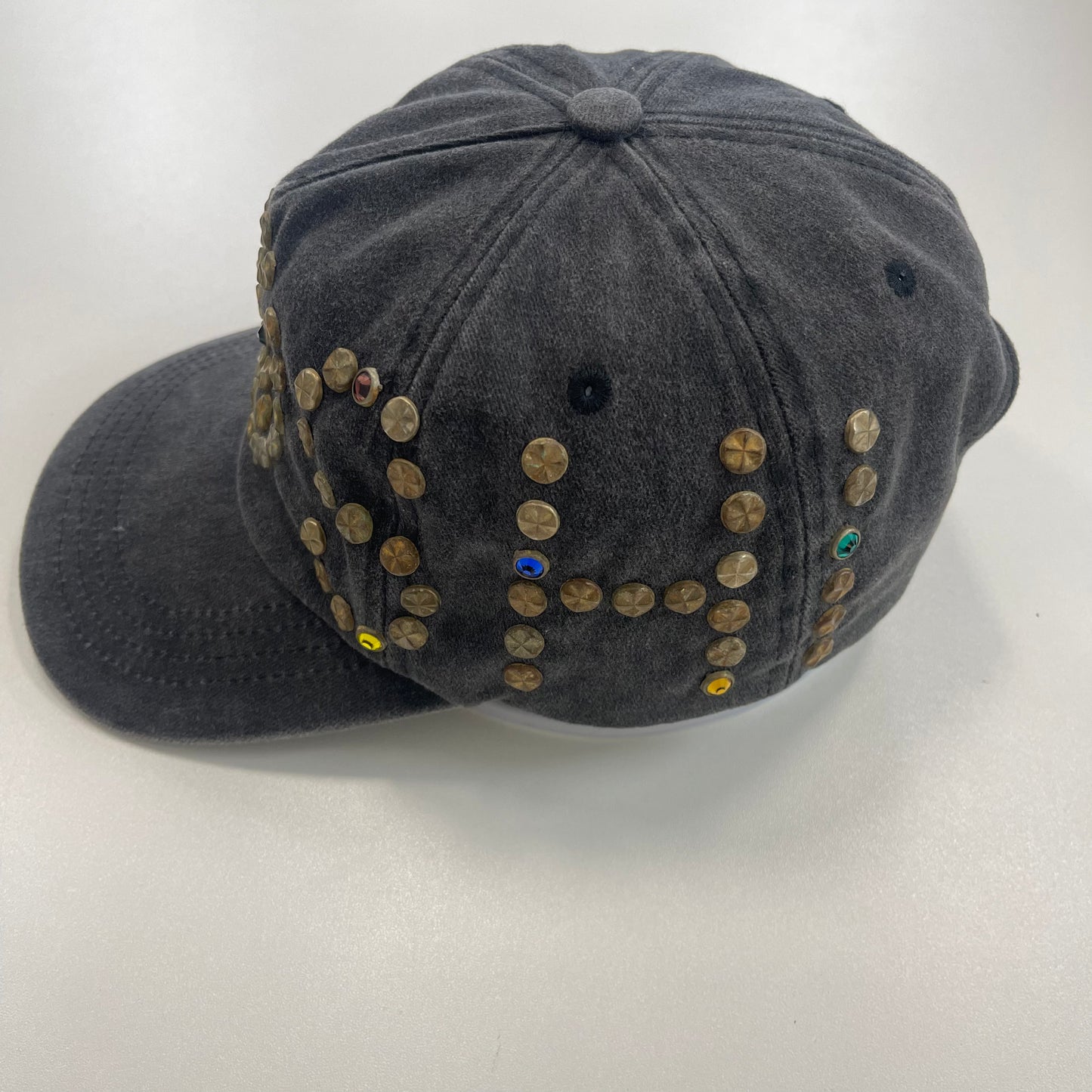 Satoshi Nakamoto studded wrap-around cap