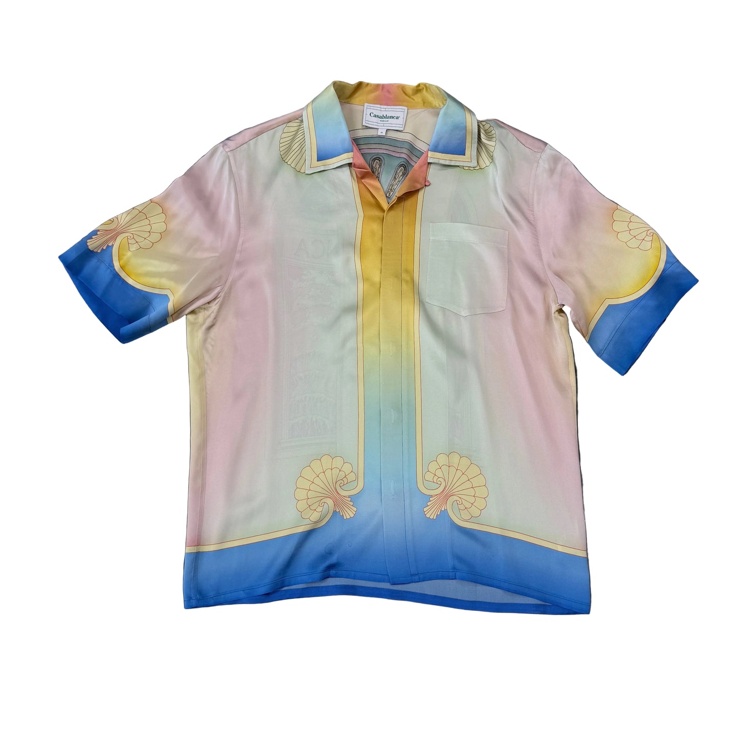 Casa Blanca Multi Color Window Silk Button Up