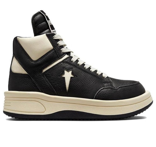 Rick Owens X Drkshdw  TURBOWPN Mid 'Black Cloud Cream' (USED)