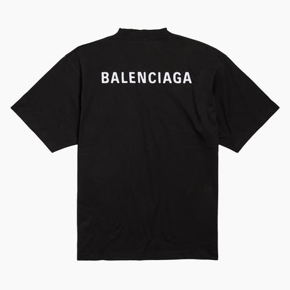 Balenciaga Embroidery Logo Tee Black
