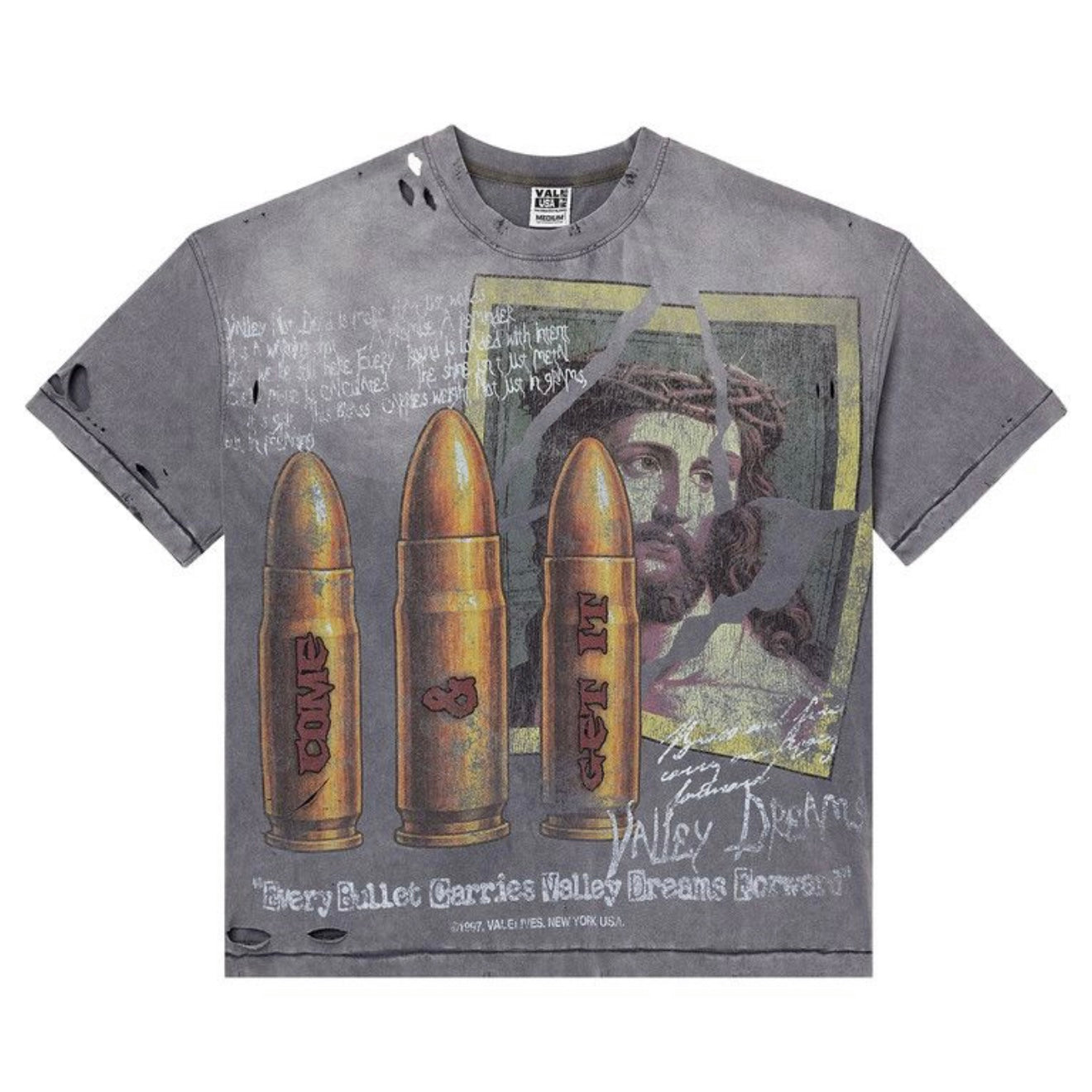 Vale Forever Faith Thrashed Tee Vintage Grey