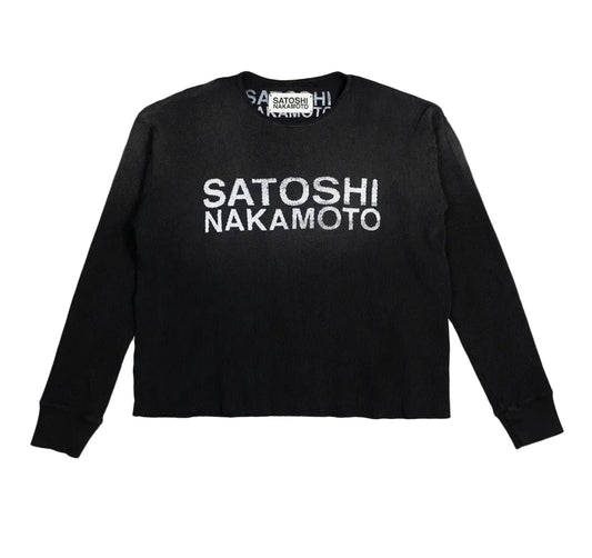 SATOSHI NAKAMOTO LOGO BLACK THERMAL