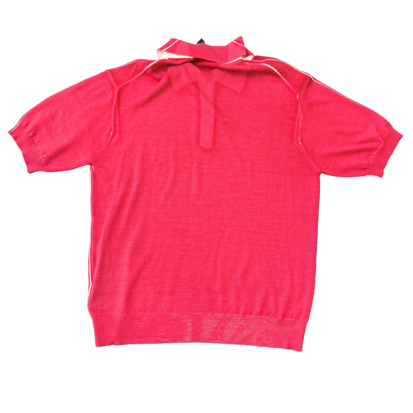 Prada red cashmere polo shirt