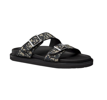 Dior Aqua Sandal Black Dior Oblique Jacquard (USED NO BOX)
