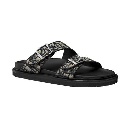 Dior Aqua Sandal Black Dior Oblique Jacquard (USED NO BOX)