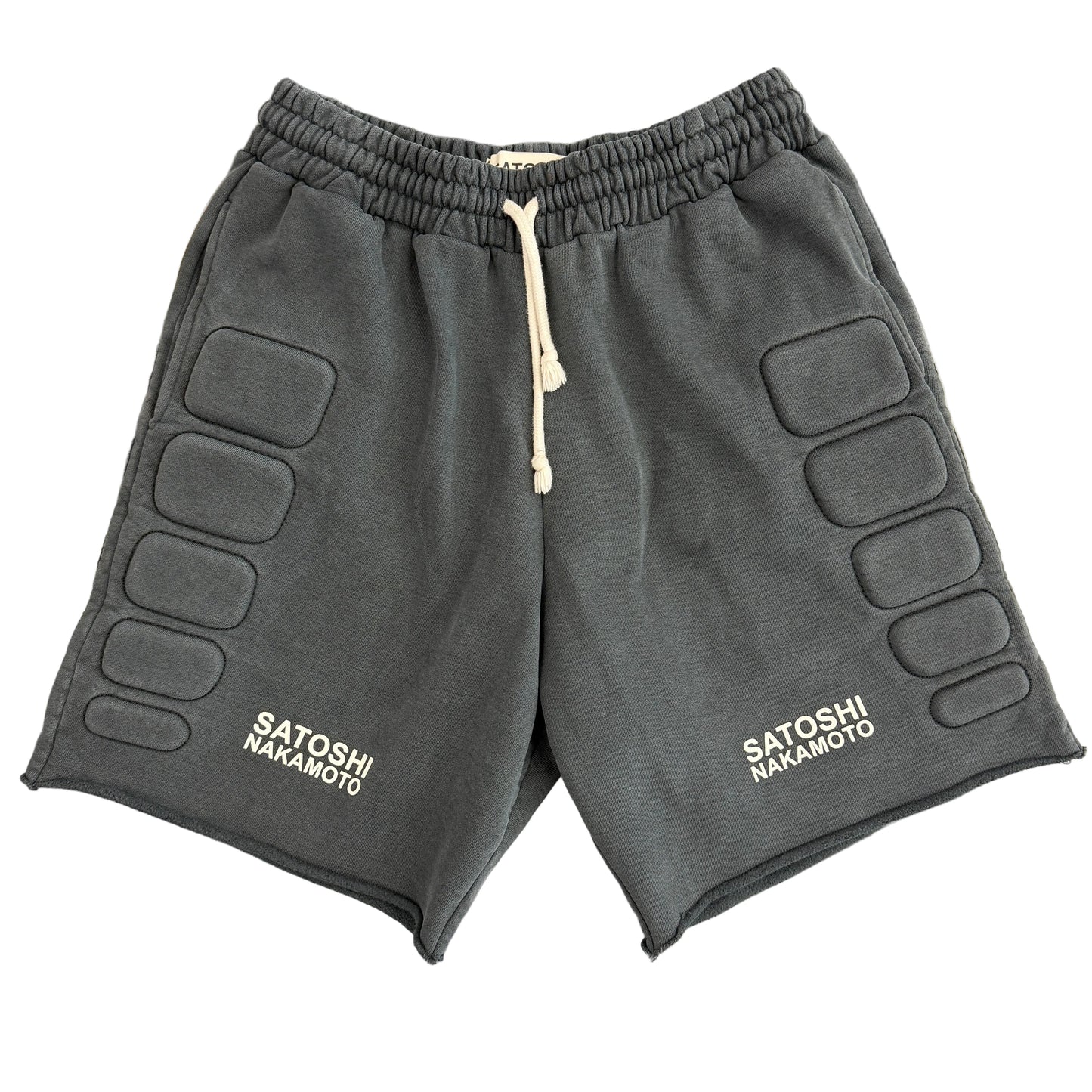 Satoshi Nakamoto Black Padded Sweat Shorts Black
