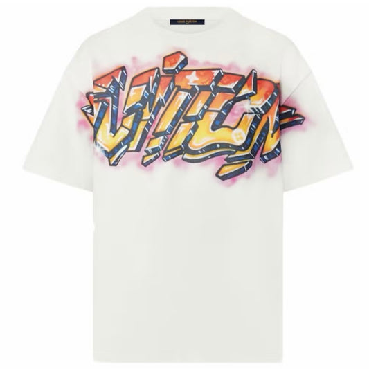 Louis Vuitton Graffiti T-shirt Milky White