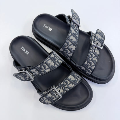Dior Aqua Sandal Black Dior Oblique Jacquard (USED NO BOX)