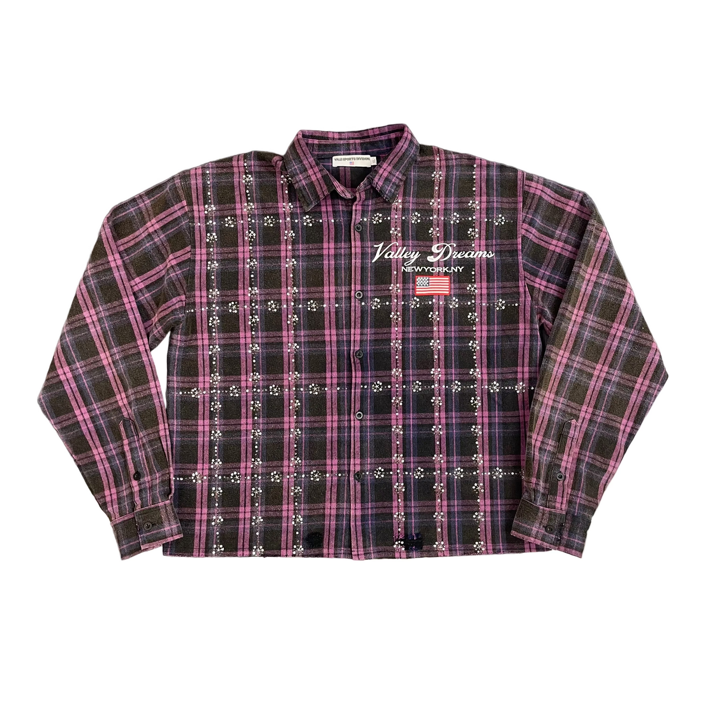Vale Forever "Valley Dreams" Rhinestone Flannel in Purple