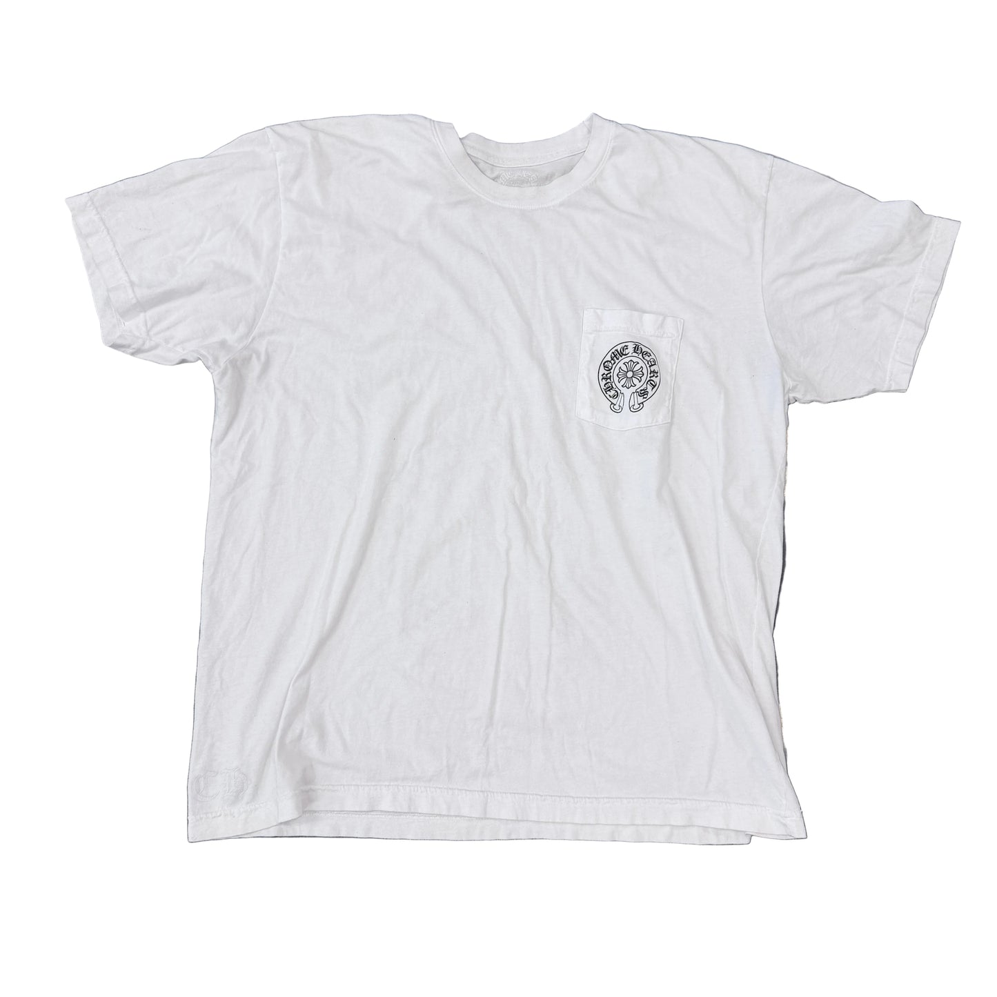 Chrome Hearts White Horseshoe Pocket Tee