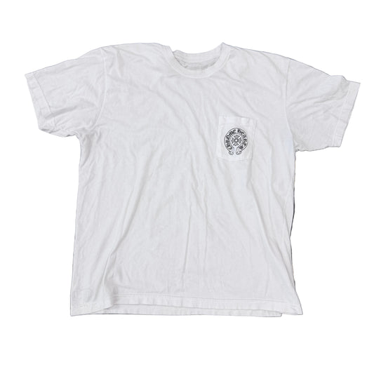 Chrome Hearts White Horseshoe Pocket Tee