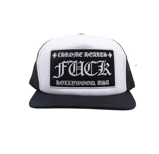 Chrome Hearts F*ck Trucker Hat White