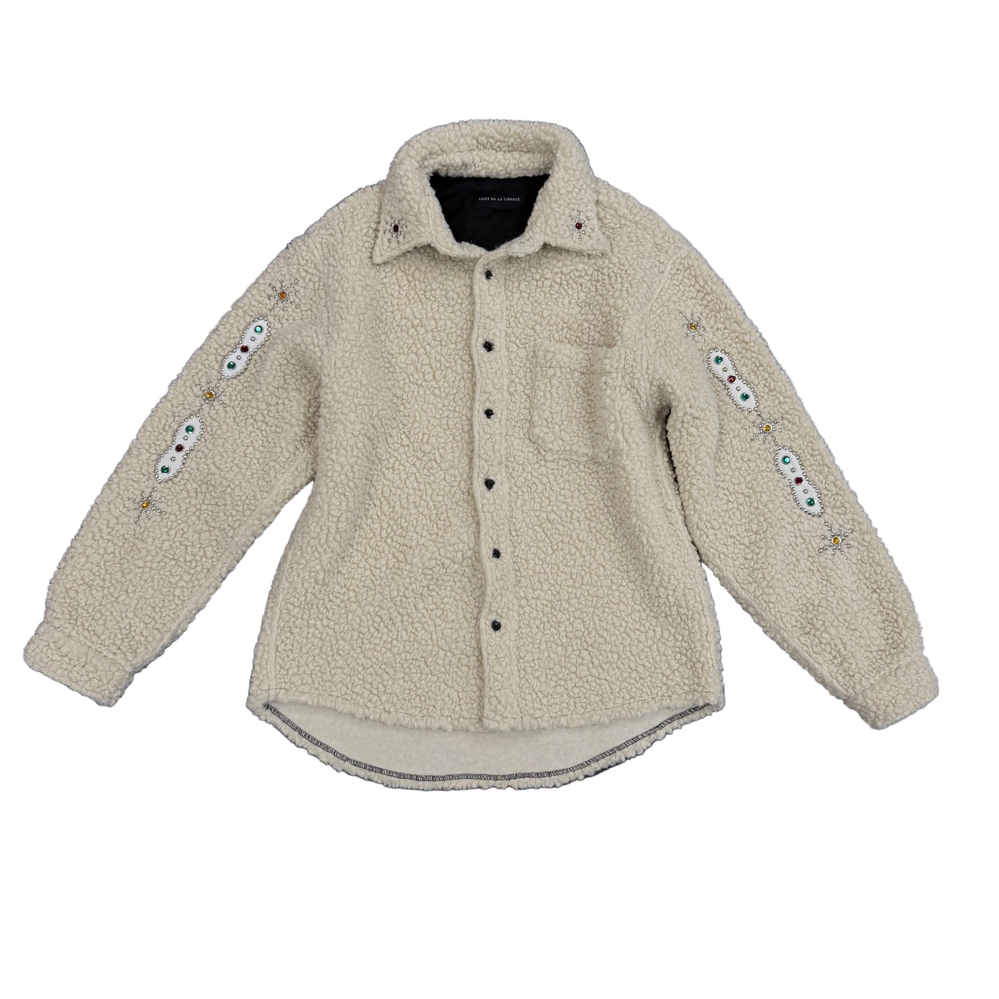 Cout de la Liberte Western Jeweled Embellished Rhinestone Gem Wool Jacket