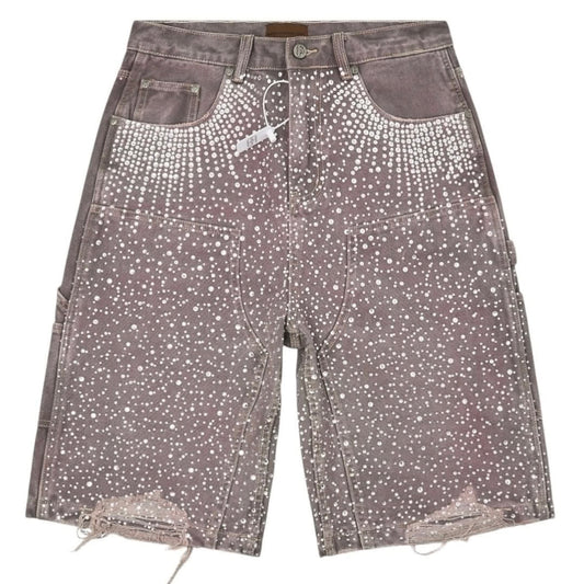 Birth Of Royal Child Diamond Jean Shorts Purple