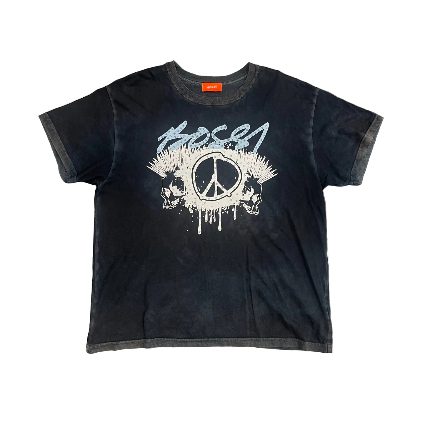 Bossi Sportswear 'Peace In Death' Rhinestone Tee