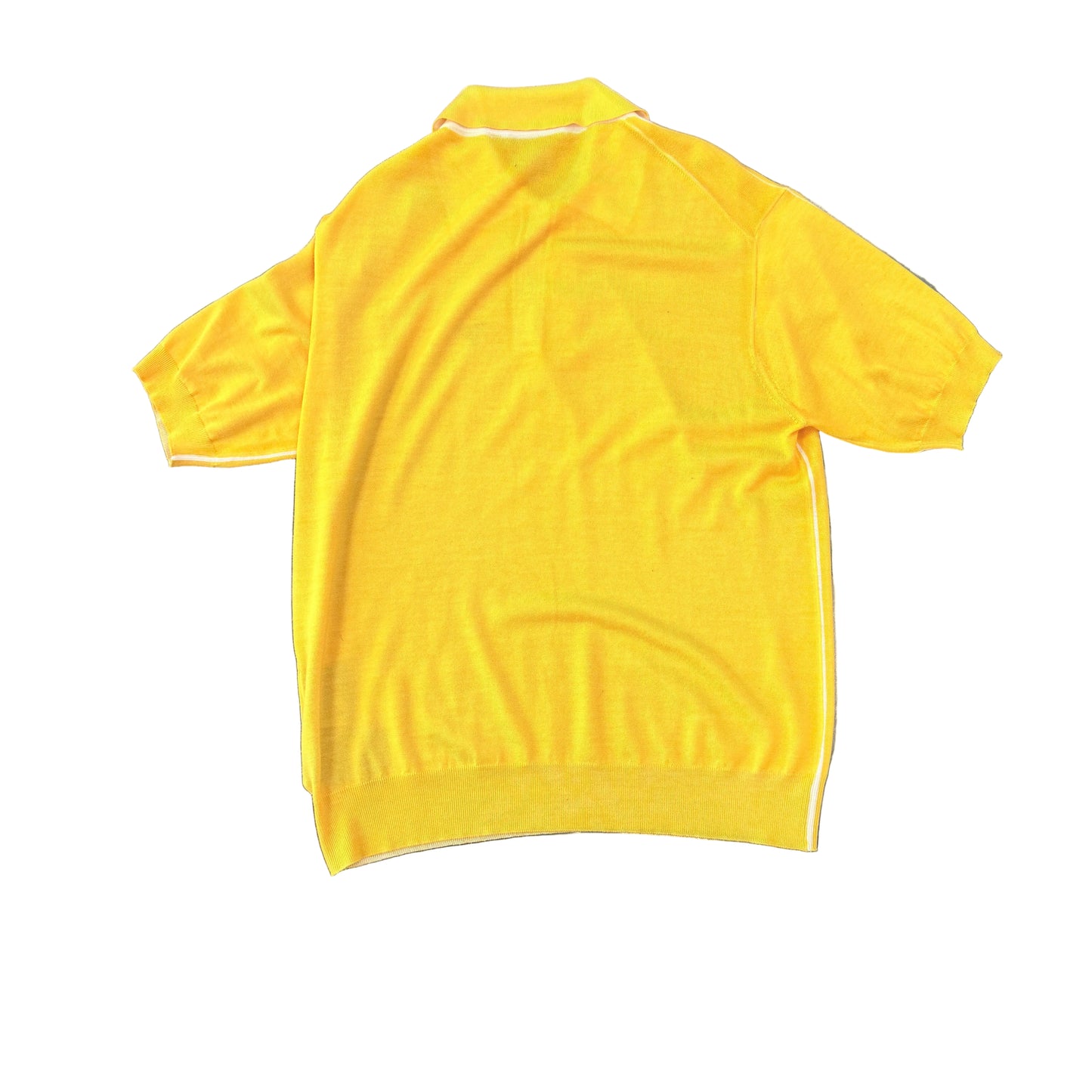 Prada yellow cashmere polo shirt