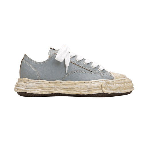 MMY Peterson Low Cracking Leather Sneaker (Grey)