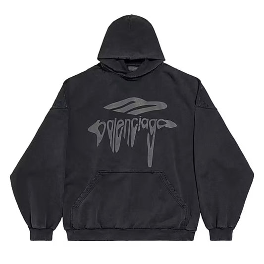 Balenciaga 3B Liquified Hoodie Black
