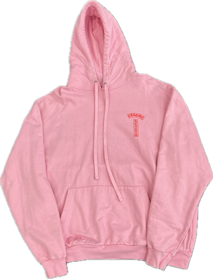 Chrome Hearts T Bar Script Hoodie Pink/Red