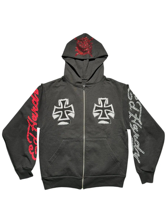 Ed Hardy x Ken Karson Chaos black Hoodie