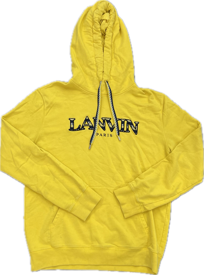 Lanvin Embroidered Logo Hoodie yellow