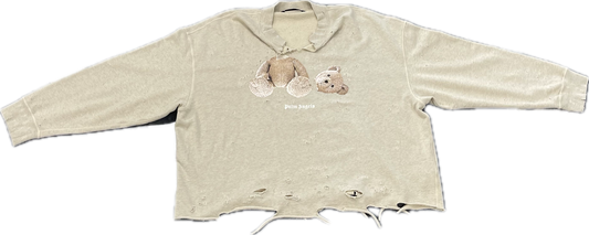 Palm Angels Distressed Teddy Crewneck