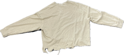 Palm Angels Distressed Teddy Crewneck
