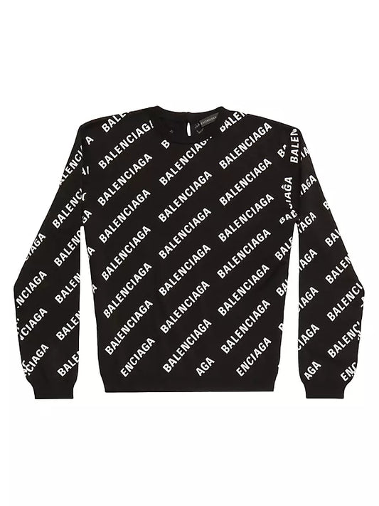 Balenciaga Puff Ink Print Sweater