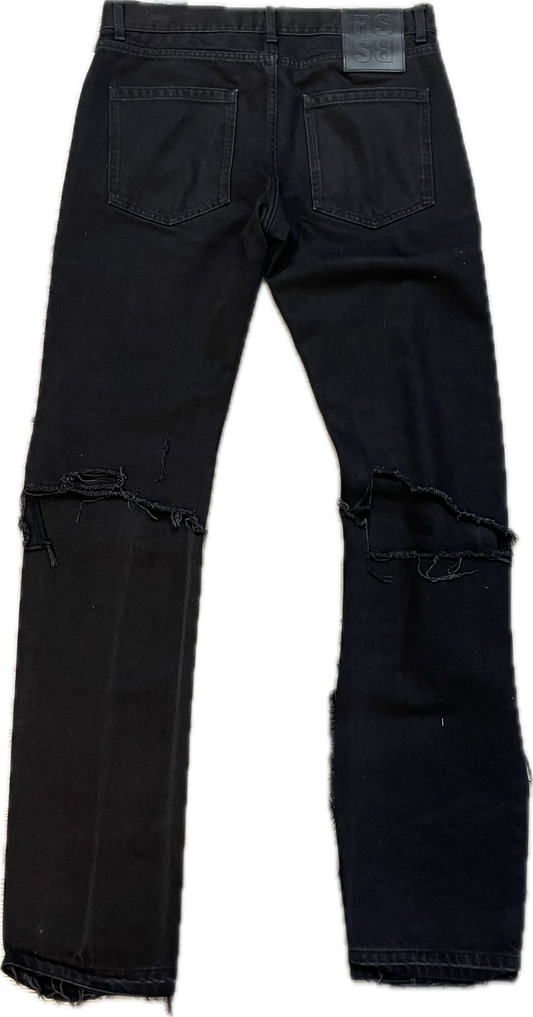 RaF Simons Destroyed Double Layer Denim