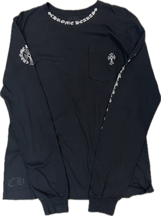 Chrome Hearts Neck Logo Long Sleeve Black